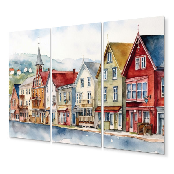 Winston Porter Newfoundland Coastal Vintage II On Metal 3 Pieces Print
